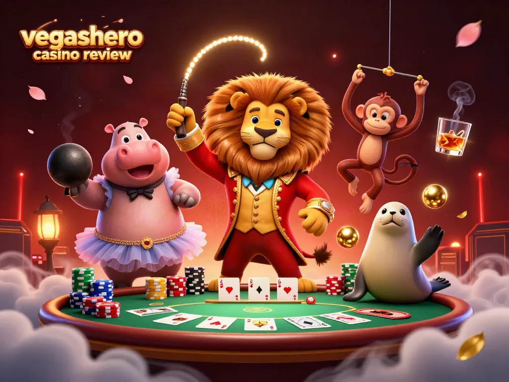 Experience the excitement of vegashero casino review with lively characters and vibrant casino elements.